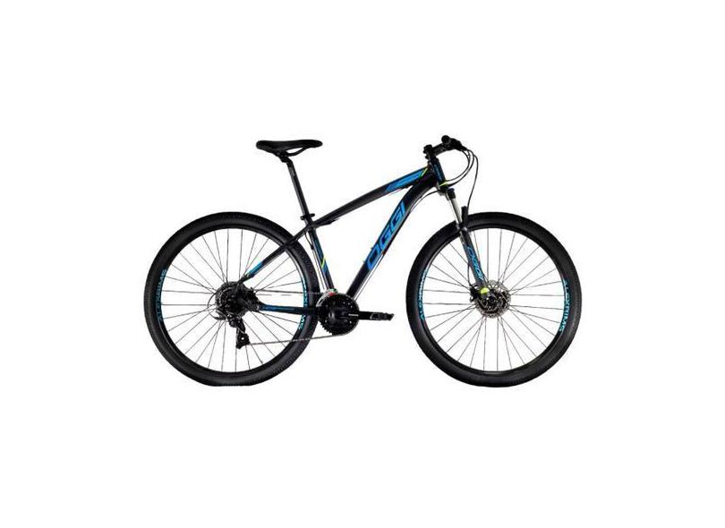 Bicicleta Aro 29 Oggi Hacker Hds 24V - Preto/Azul/Lime - Oggi Bikes