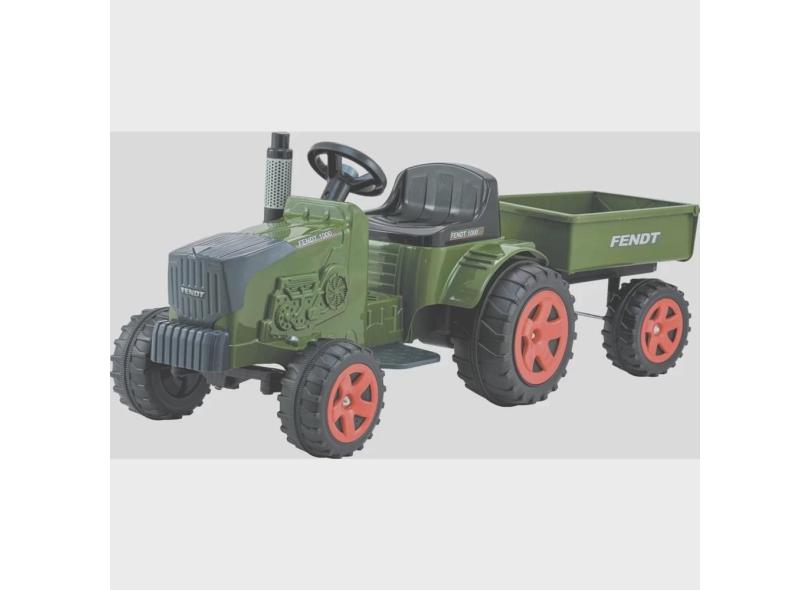 Carrinho Infantil Passeio Trator Elétrico Fendt 6V - Com Caçamba - Biemme - Verde