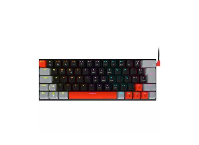 Teclado Gamer Mecanico 60% PCYES Kuromori Switch Outemu Blue