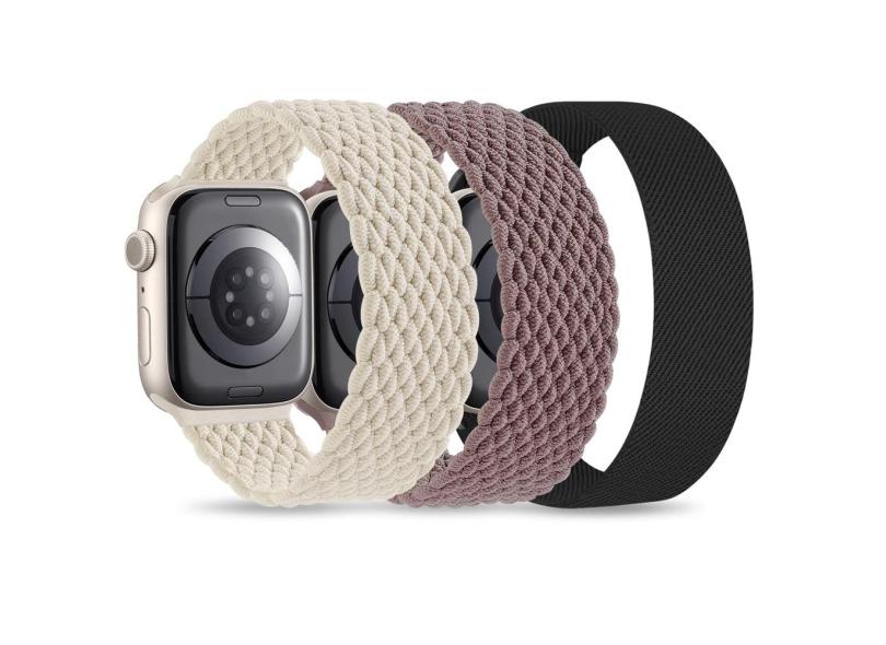 Apple Watch Wizvv Stretchy Nylon Solo Loop 41 mm/45 mm, pacote com 3