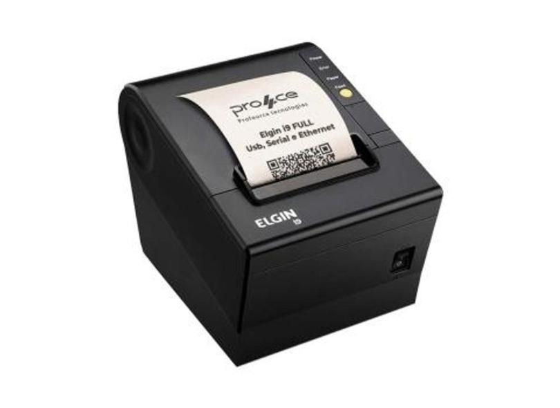 Impressora Nao Fiscal Elgin I9 Full Termica Usb/Ethernet/Serial Guilhotina Preta