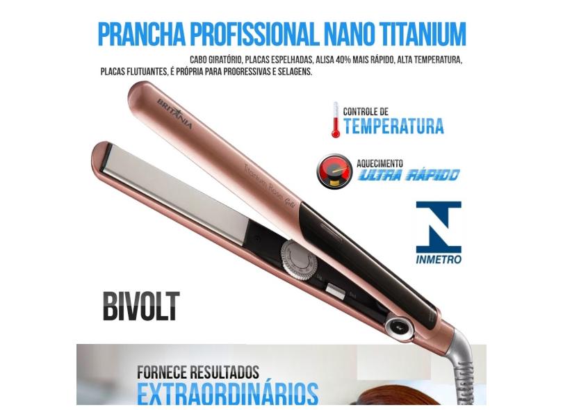 Secador De Cabelo Gama 2200w Salão Difusor Prancha Titanium