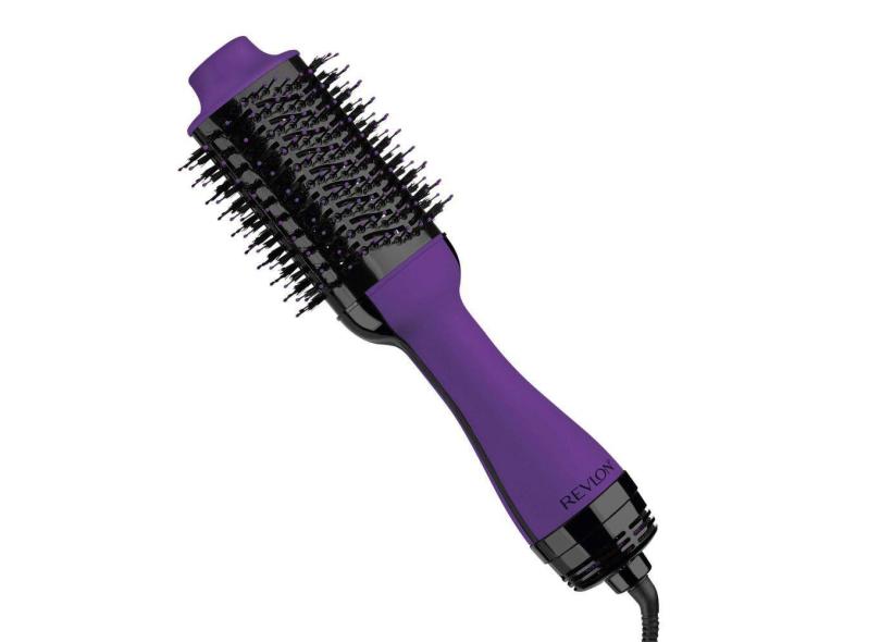 Escova de ar quente , secador de cabelo e volumizador de uma etapa, roxa