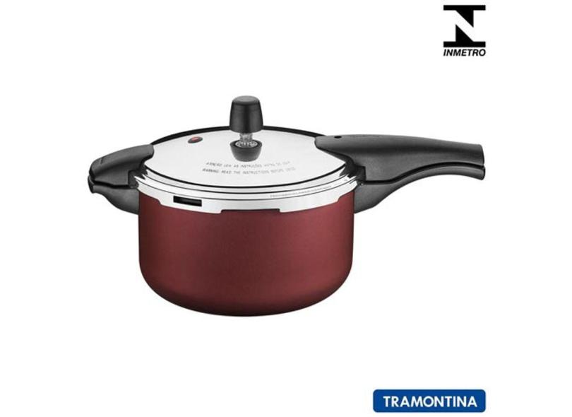 Panela de Pressão com 6 Litros em Alumínio Vermelho Vancouver Tramontina - 20589724