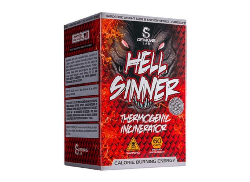 TERMOGÊNICO HELL SINNER 60 CAPS - DEMONS LAB-Unissex