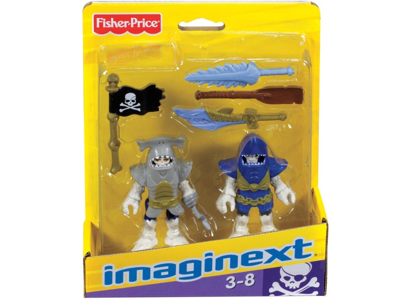 Boneco Imaginext Aventura Pirata Tubarões - Mattel