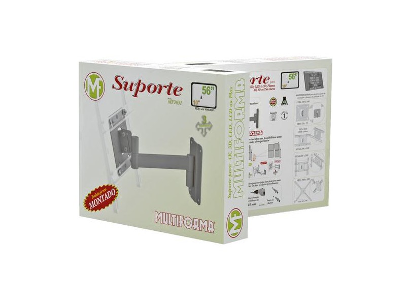 Suporte para TV LCD/LED/Plasma Parede Articulado até 56" Multiforma MF3031