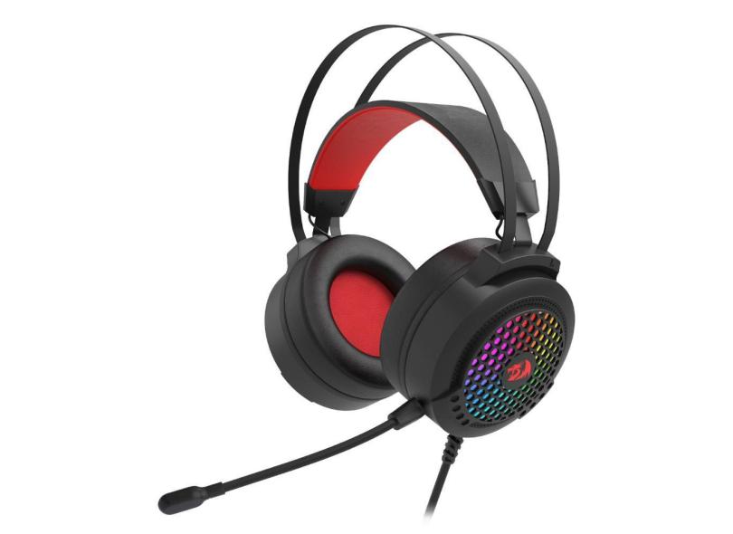 Headset Gamer Redragon Carmen - com Microfone - Iluminação RGB - Conector P2 e USB para LED - H261