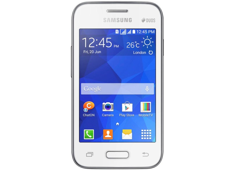 Smartphone Samsung Galaxy Young 2 Duos G130BT 2 Chips 4GB Android 4.4 (Kit Kat) Wi-Fi 3G