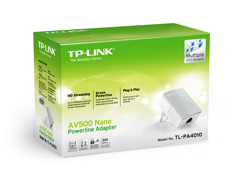 Repetidor Powerline 500 Mbps TL-PA4010 - TP-Link