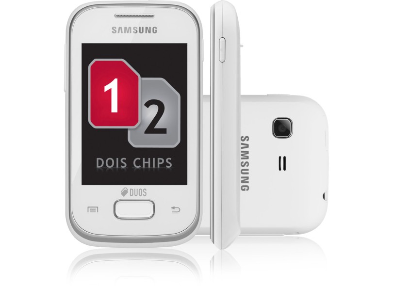 Smartphone Samsung Galaxy Pocket S5302 Câmera 2,0 Megapixels Desbloqueado 3 GB Android 2.3 (Gingerbread) 3G Wi-Fi
