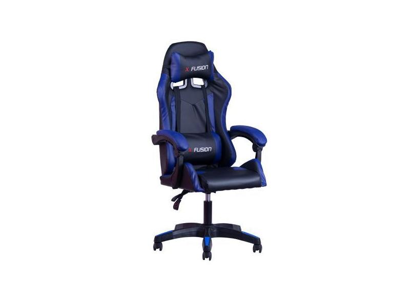 Cadeira Gamer X Fusion C.123 Preto/Azul - Show De Cadeiras