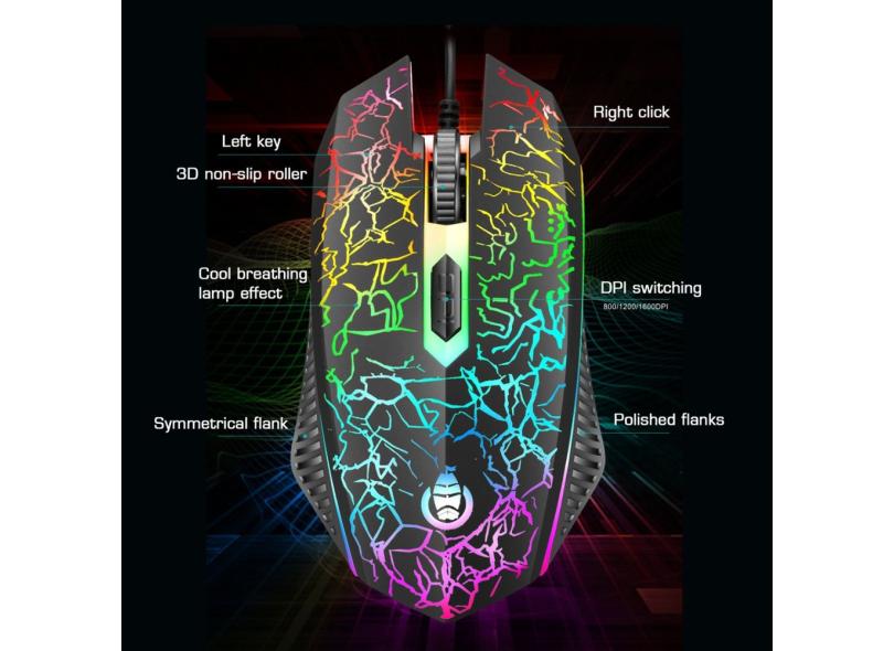 D620 104 Teclas Com Fio Mecânico Teclado e Mouse Combo LED ...