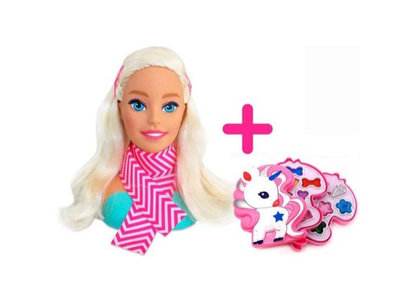 Boneca Barbie Busto Maquiagem Para Pentear E Maquiar - Original