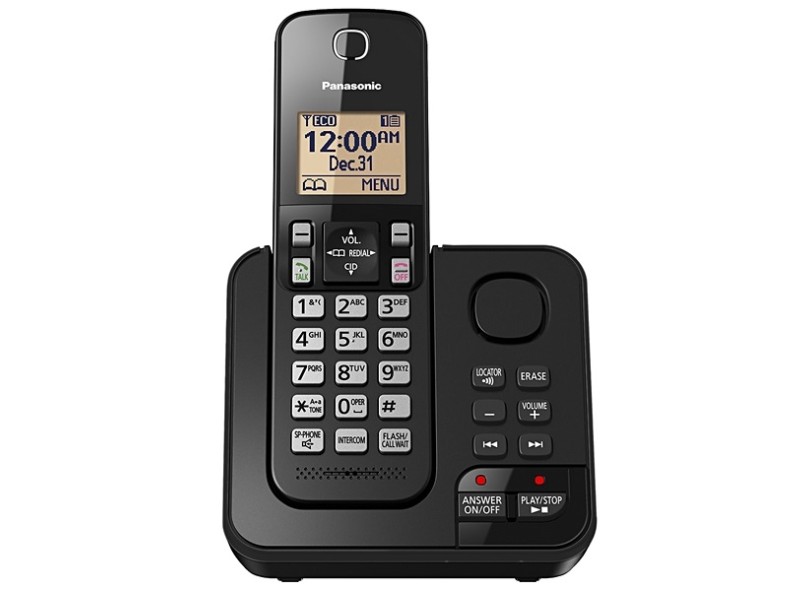 Telefone sem Fio Panasonic Secretaria Eletrônica KX-TGC360