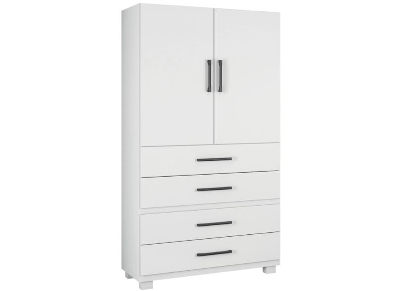 Guarda-Roupa Solteiro 2 Portas 4 Gavetas Multiuso Mineirão JCM Movelaria