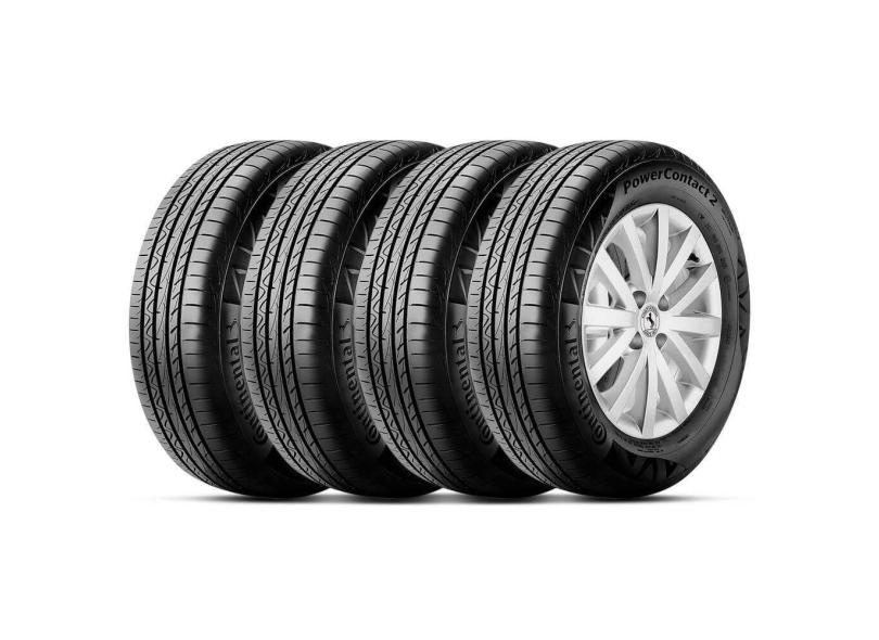 Kit 4 Pneu Continental Aro 15 195/55r15 85h Powercontact 2