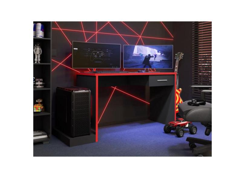 Mesa Gamer De Computador Escrivaninha Quarto Drx 9000 - Preto