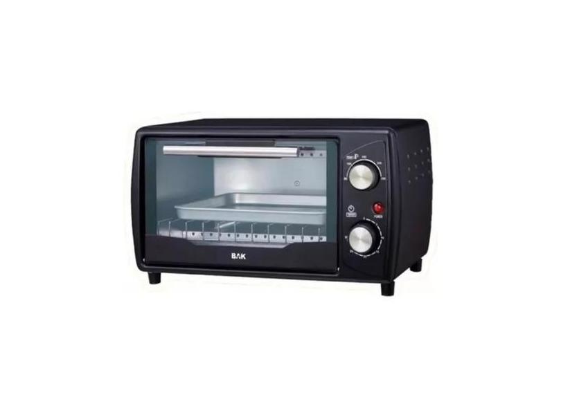 Forno Elétrico Bak 10l Preto Compacto Timer 110v Ou 220v 10 Litros