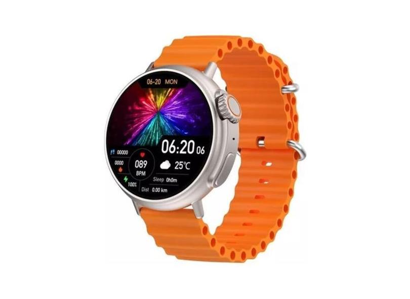 Relógio Smartwatch Inteligente Laranja Ultra 9 para Homens e Mulhes En