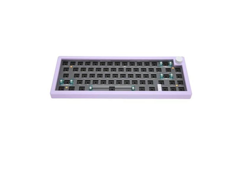 Kit DIY de Teclado para Jogos Bluetooth 65%, 67 Teclas Hot Swappable Gasket Mount PCB Placa de Montagem Teclado Mecânico Com Botão Multimídia RGB Modo Triplo, Extrator de Chave
