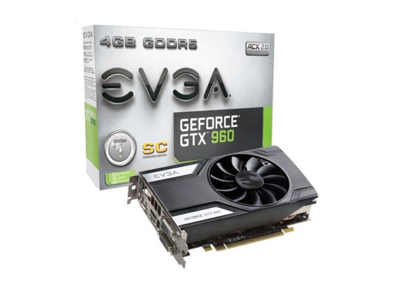 Placa de Video NVIDIA GeForce TX 960 4 GB DDR5 128 Bits EVGA 04G-P4-3962-KR
