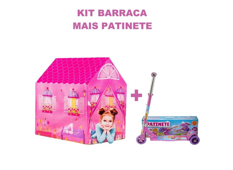 Patinete Infantil sonho de Princesa mais Cabana de Princesa