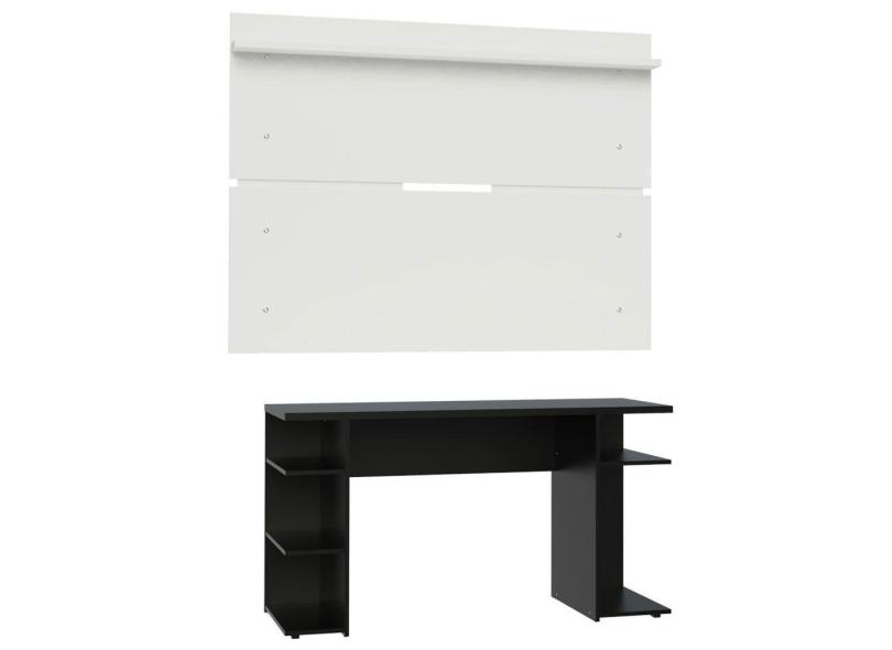 Mesa Gamer e Painel para TV até 65 Preto e Branco Madesa