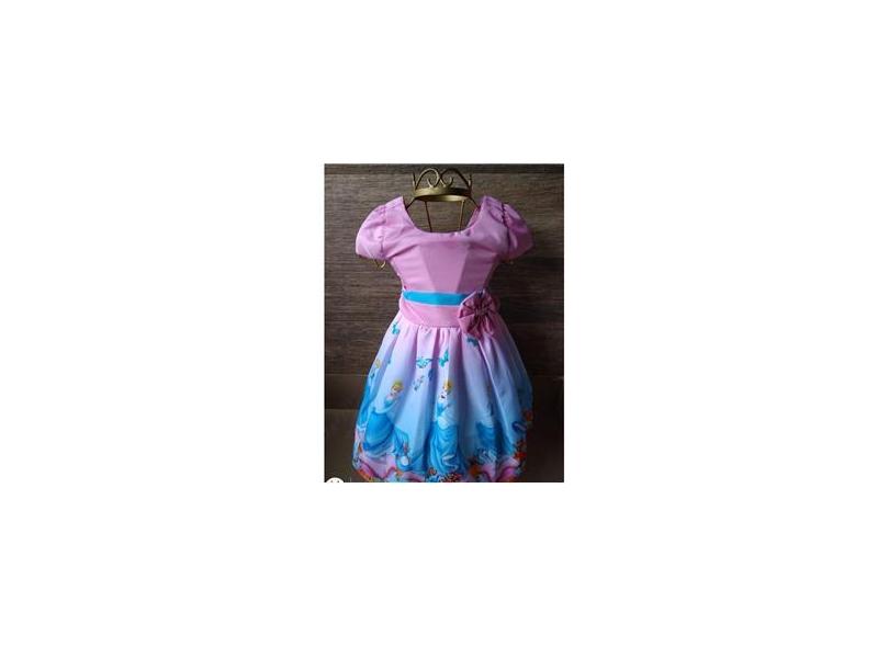 Vestido Infantil Temático Simples Cinderela