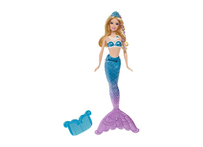 Boneca Barbie Sereia das Pérolas Amiga Sereia Azul Mattel