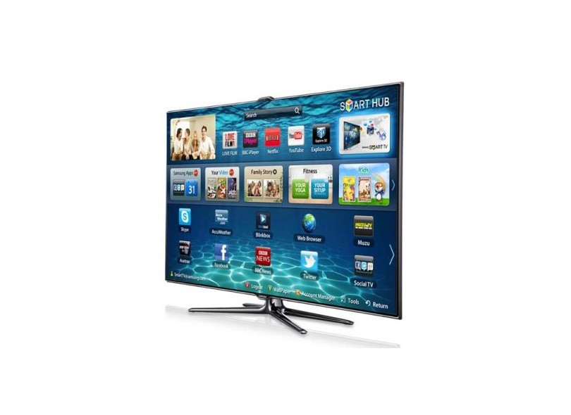 TV LED 46" Samsung ES7000 3D Full HD 3 HDMI Conversor Digital Integrado UN46ES7000