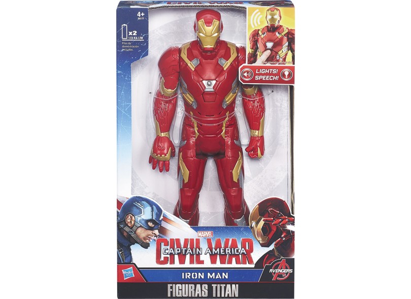 Boneco Guerra Civil Homem de Ferro Titan Hero B6177 - Hasbro