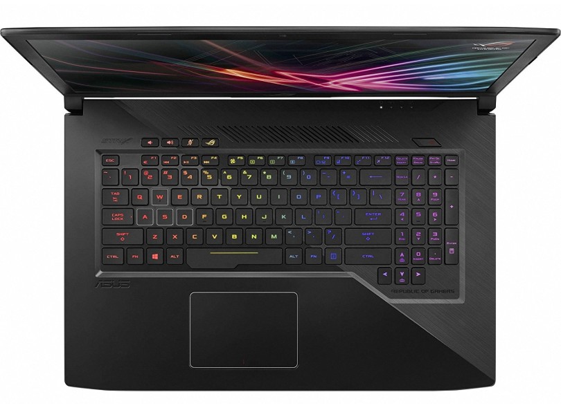 Notebook Asus ROG Intel Core i7 7700HQ 7ª Geração 16 GB de RAM 1024 GB Híbrido 250.0 GB 17.3 " GeForce GTX 1050 Windows 10 GL703