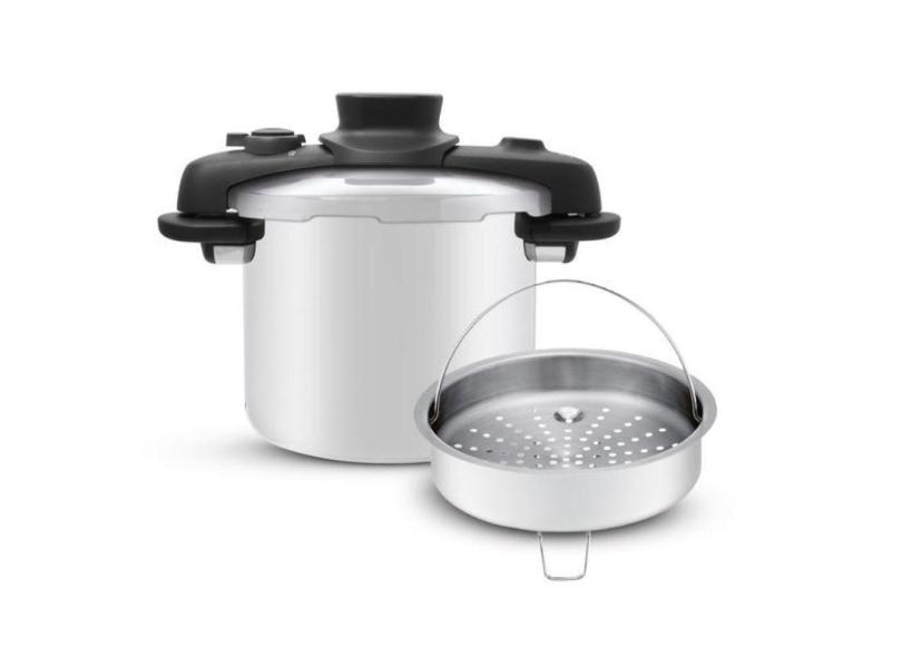 Panela de Pressão 7L Tefal  Opti`Space Inox Fundo Triplo