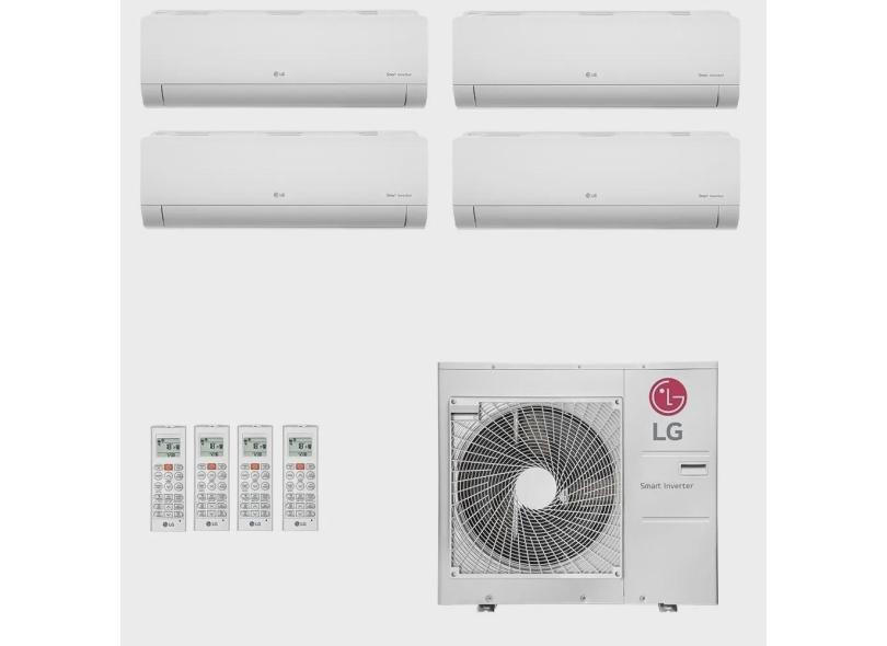 Ar-Condicionado Multi Split Inverter LG 36.000 (3x Evap hw 12.000 + 1x Evap hw 18.000) Quente/Frio 220V