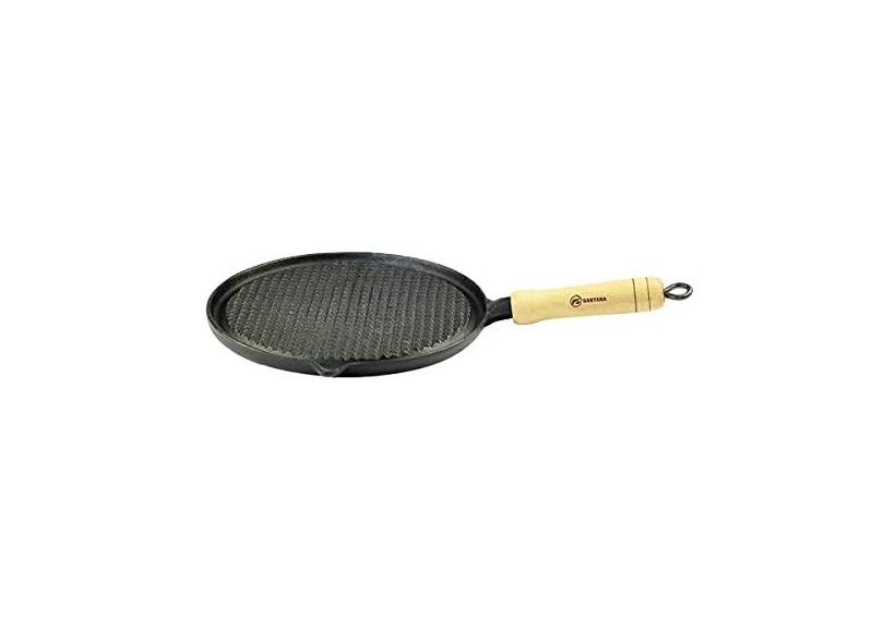 Bifeteira Redonda Estriada Com Cabo Santana 24Cm