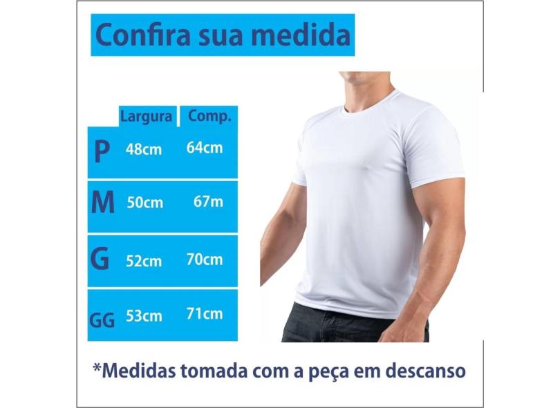 Kit 3 Camisetas Dry Fit Masculina 100% Poliester Academia Tamanho