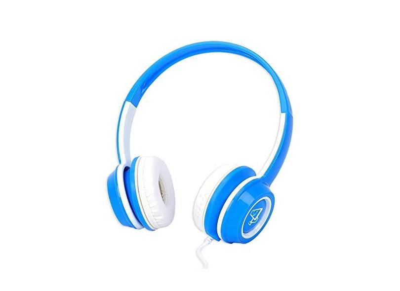 Headphone Estéreo Infantil com Limitador de Volume Para Proteção Azul - KD01BW ELG