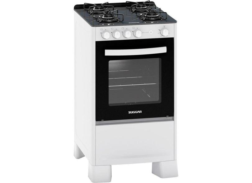 Fogão Mesa de Vidro 4 Queimadores Neo Cook Bivolt Branco Branco