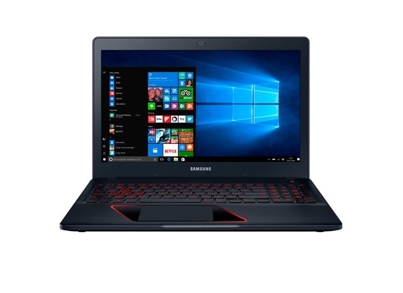 Notebook Samsung Odyssey Intel Core i7 7700HQ 7ª Geração 8 GB de RAM 256.0 GB 15.6 " GeForce GTX 1050 Windows 10 NP800G5M