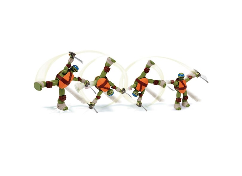 Boneco Tartarugas Ninja Leonardo Action BR286 - Multikids