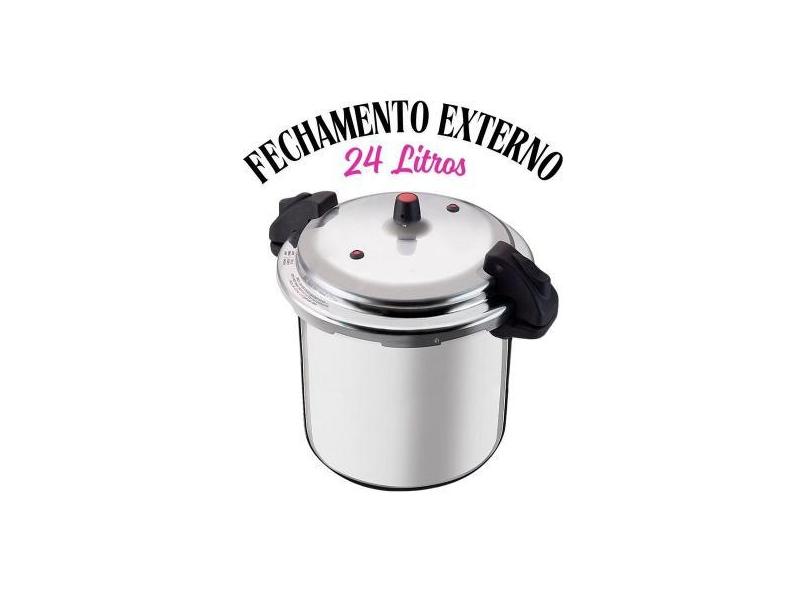 Panela de Pressão Alumínio com Fechamento Externo 24 Litros - Aluminio