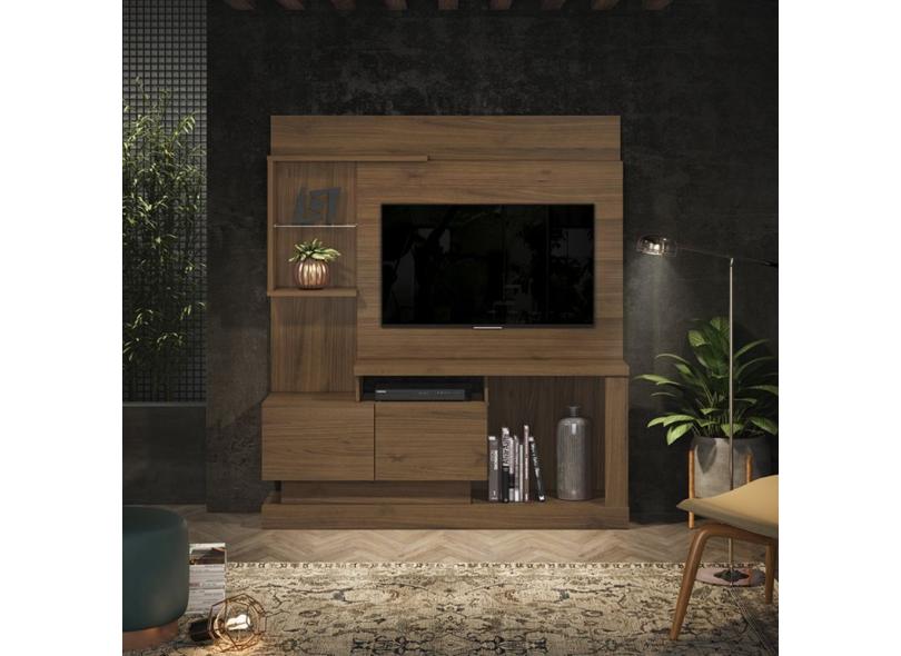 Home Turin Smart Para TV De Até 50" Com 1 Nicho 2 Portas Nogueira Línea