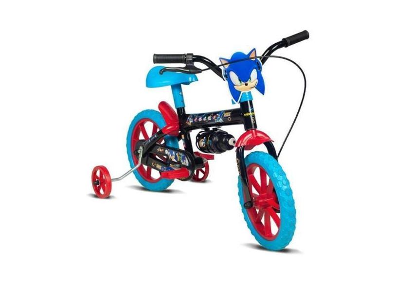 Bicicleta Infantil Sonic Aro 12 Preto E Azul - Verden