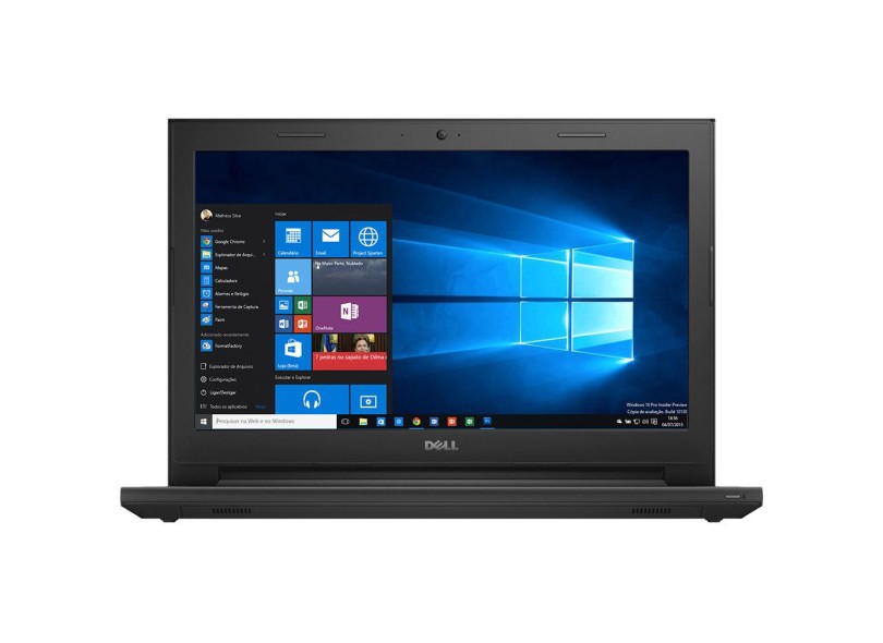 Notebook Dell Inspiron 3000 Intel Core i3 4005U 4 GB de RAM HD 1 TB LED 14 " Windows 10 i14 3442-C10