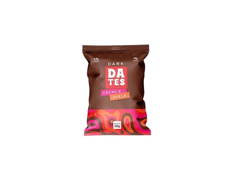 Barra de Proteína Dark Cacau e Avelã Sem Açúcar Let's Dates 38g
