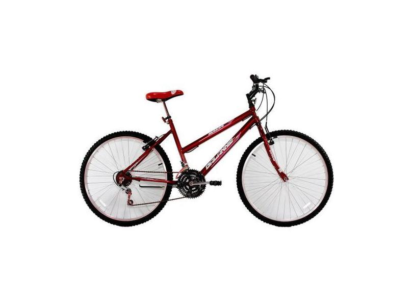 Bicicleta Feminina Aro 26 18 Marchas Dalia Vermelha - Dalannio Bike