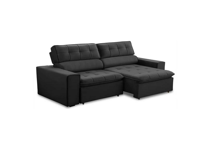Sofá 2 lugares Reclinável Retrátil Suede Atenas 1,60 M Shop da Mobilia