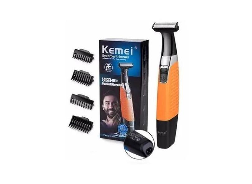Barbeador Aparador Recarregável Prova D'água Bivolt Km-1910 - Kemei