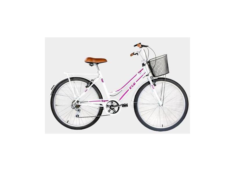 Bicicleta Aro 26 Kls Retro Sport Freio V-Brake 6 Marchas